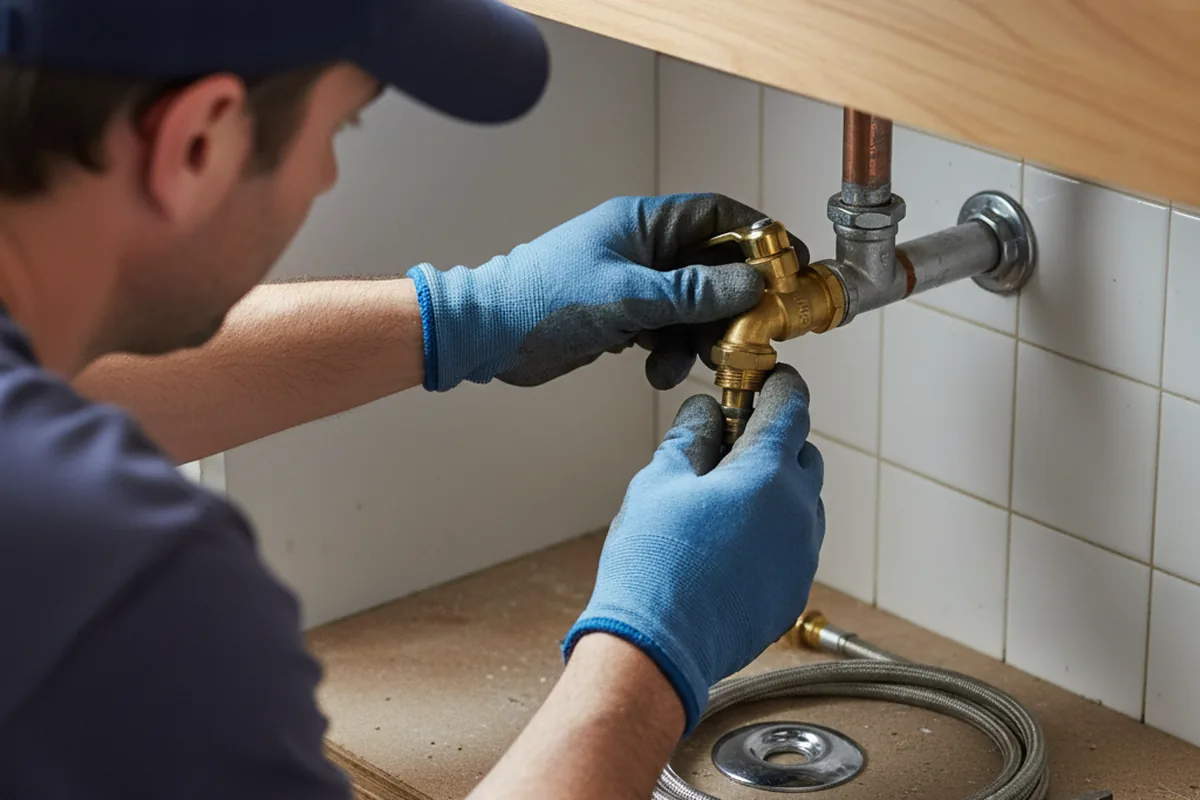 Shutoff valve and fitting work during Faucet and Fixture Repair in Quail Valley